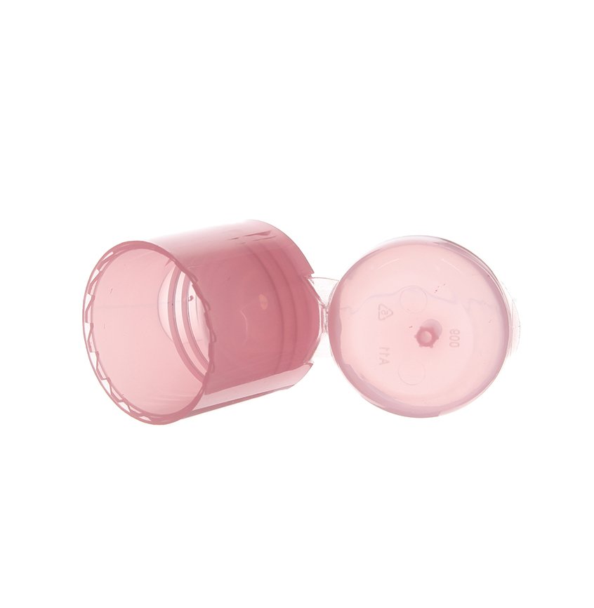 24/415 Clear Red PP Plastic Smooth Flip Top Cap - Image 3