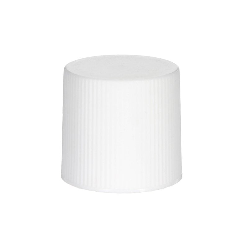 24mm 24-415 White PP Plastic Ribbed Plain Screw Cap with PE Foam Liner XG60L01 (1)