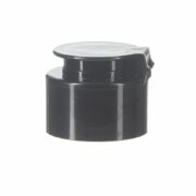 28/410 Black PP Plastic Smooth Flip Top Cap
