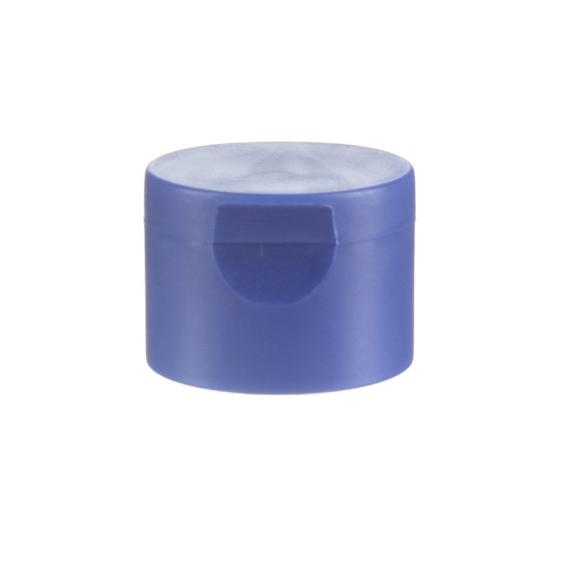 28/410 Frosted Blue PP Plastic Smooth Flip Top Cap - Image 2