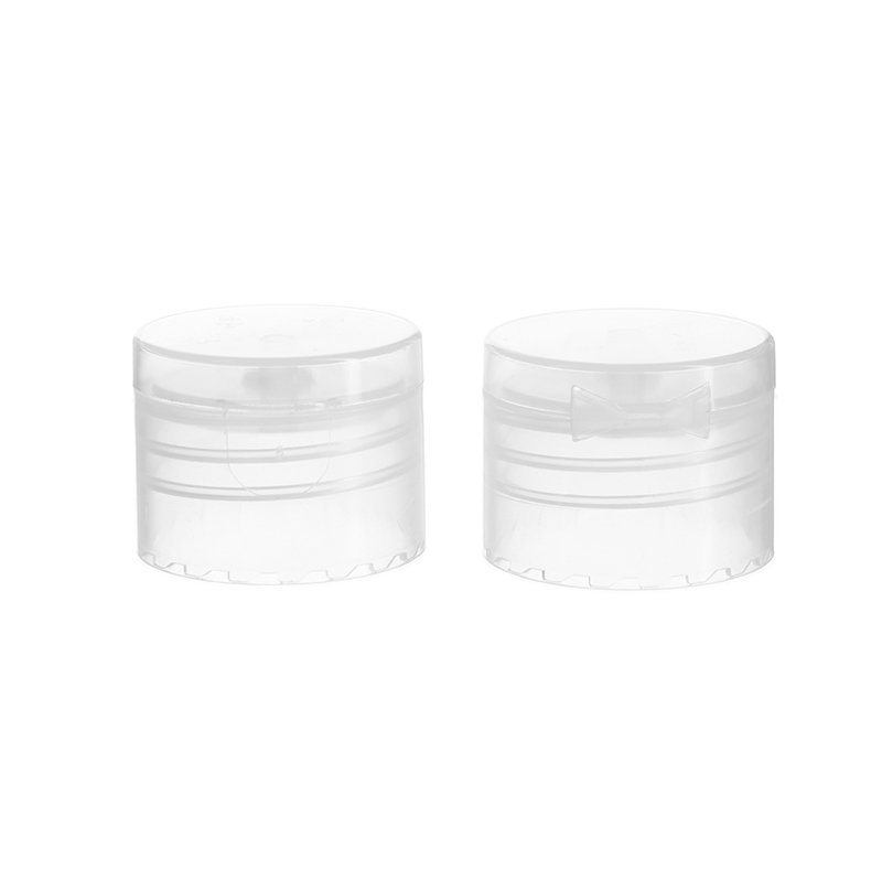 28/410 Clear PP Plastic Smooth Flip Top Cap - Image 2