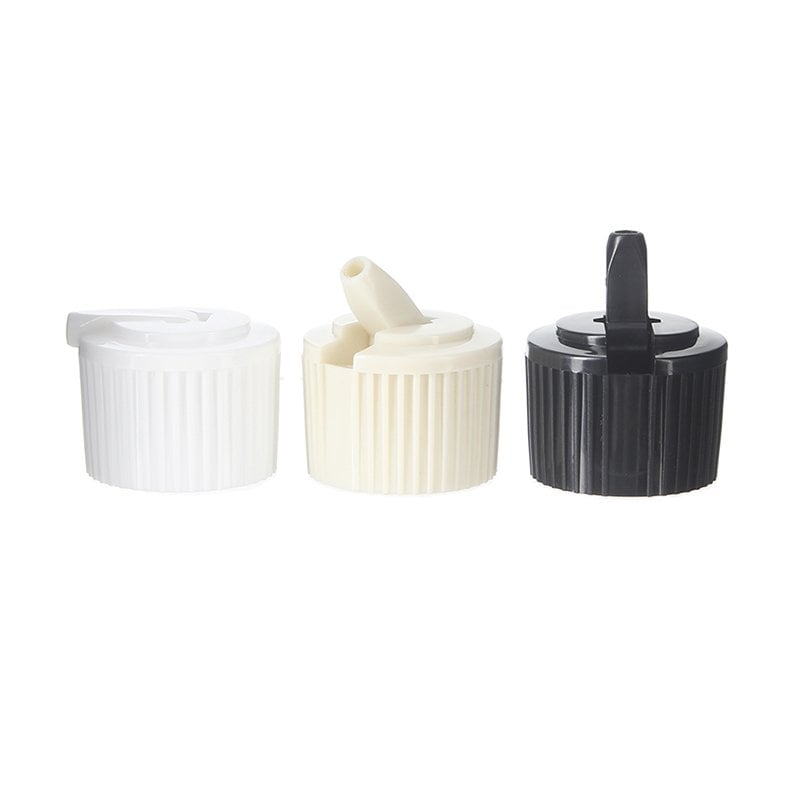 28/410 Colorful PP Plastic Ribbed Flip Spout Top Cap