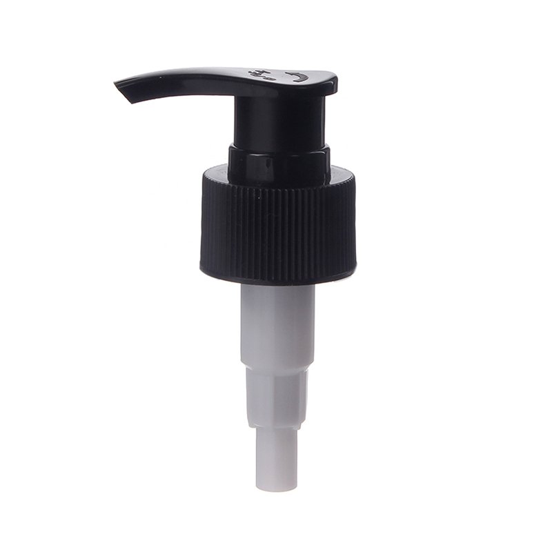 28/410 White PP Ribbed Twist Lock Down Lotion Pump - Image 3