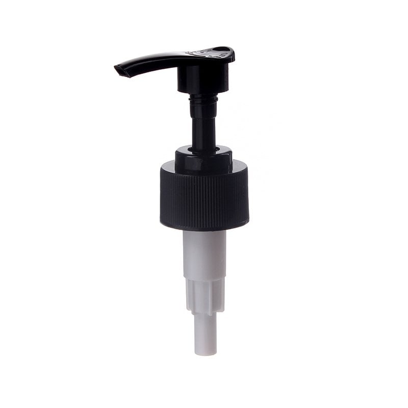 Soap Lotion Pump, 28-410, Ribbed, Lock Down, Black, 2ml Output - unlocked