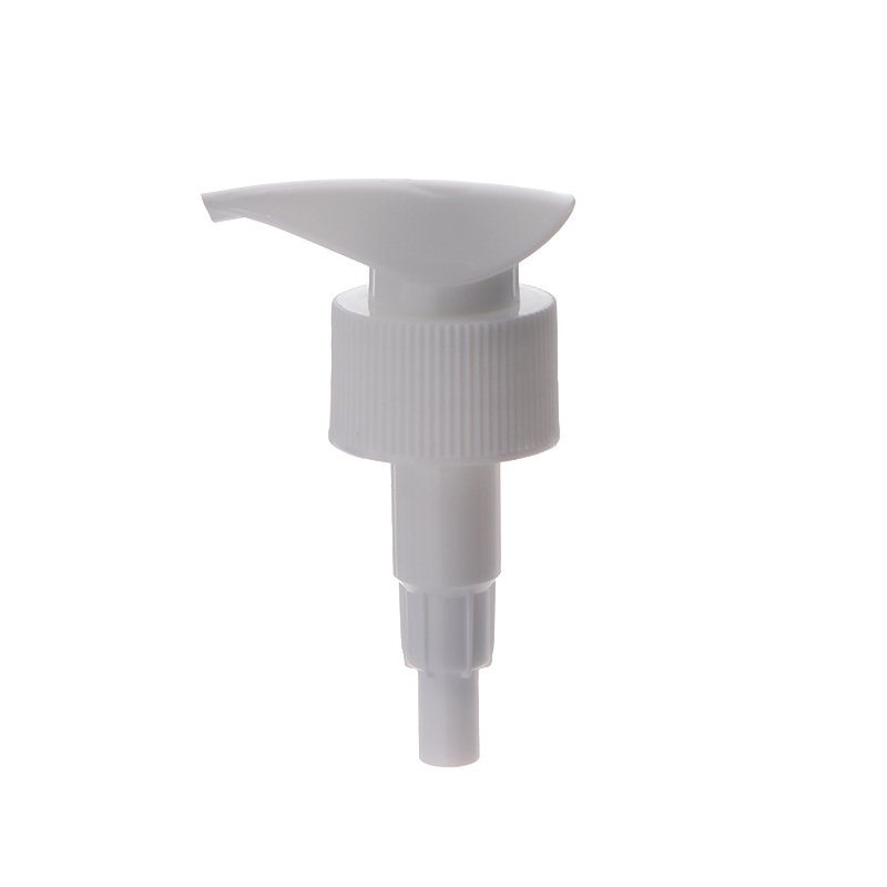 28/410 White PP Ribbed Twist Lock Down Lotion Pump