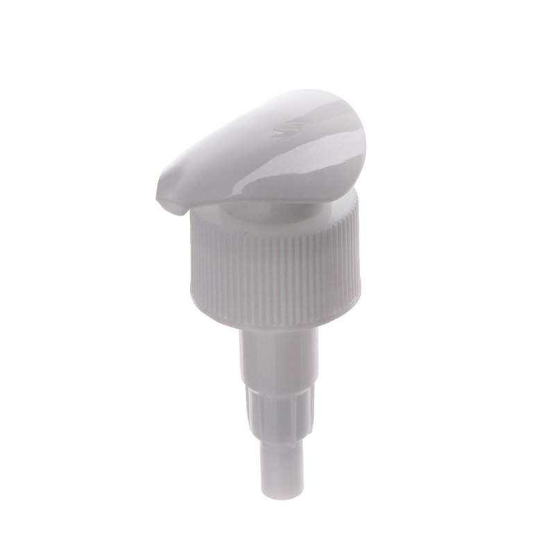 28/410 White PP Ribbed Twist Lock Down Lotion Pump - Image 3