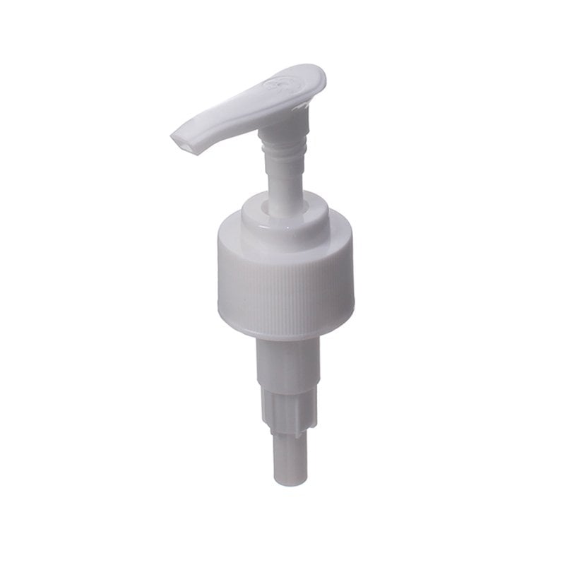 28-410 Lotion Pump, PP Plastic, Screw Lock Down, Ribbed, White or Any Color, 2ml - unlocked status - wholesale - KIWL Plastic