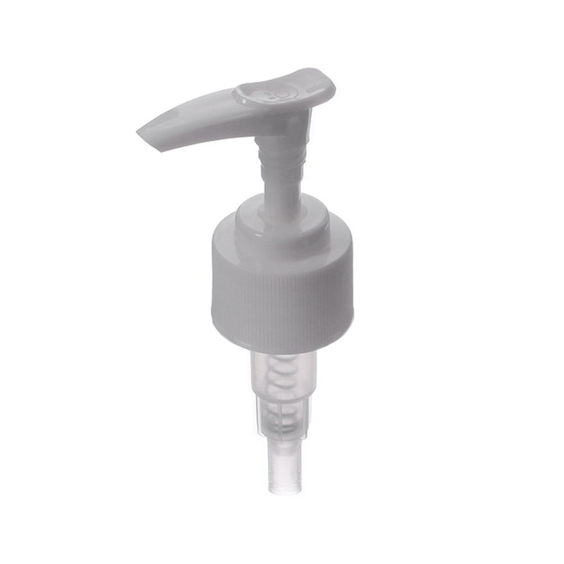 Hand Lotion Pump Dispenser, 28-410, Ribbed, Lock Down, White, 2ml Output - unlocked