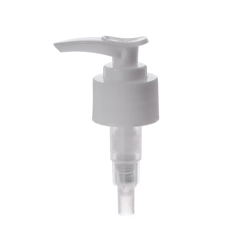 Hand Lotion Pump Dispenser, 28-410, Ribbed, Lock Down, White, 2ml Output