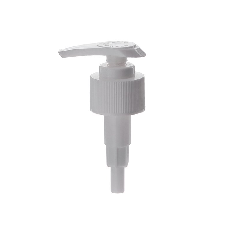 28/410 White PP Ribbed Twist Lock Down Lotion Pump