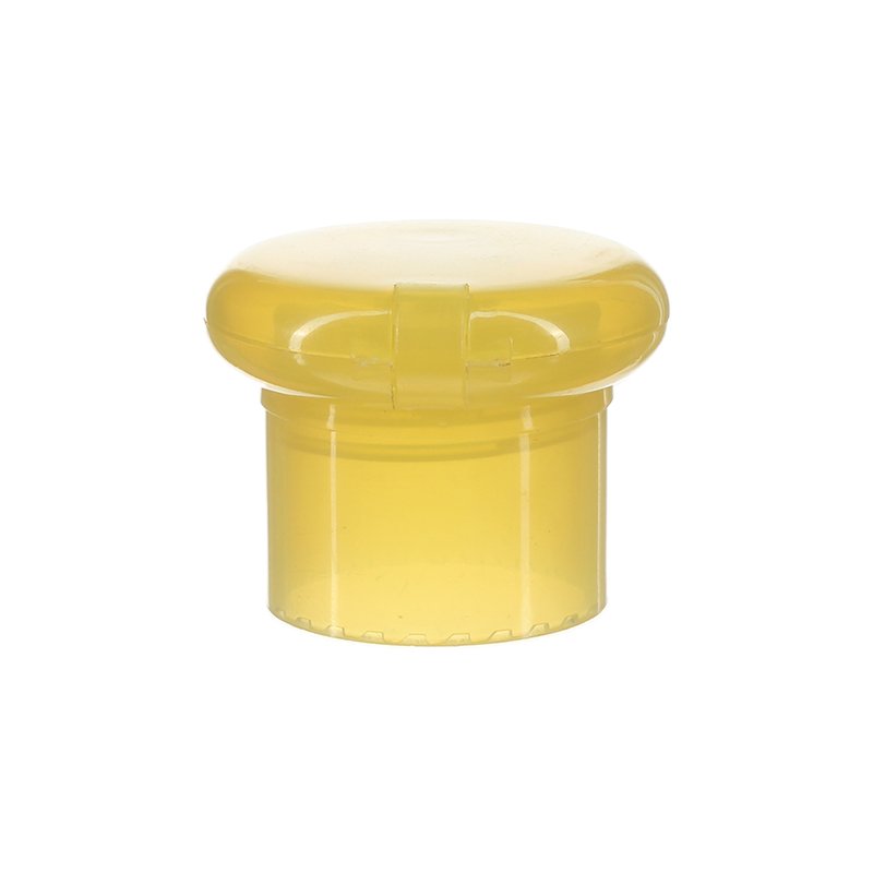 24/415 Yellow PP Plastic Smooth Flip Top Cap