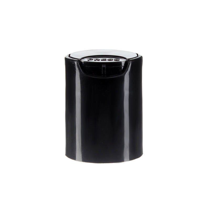 28/415 Black PP Plastic Smooth Disc Top Cap - Image 2