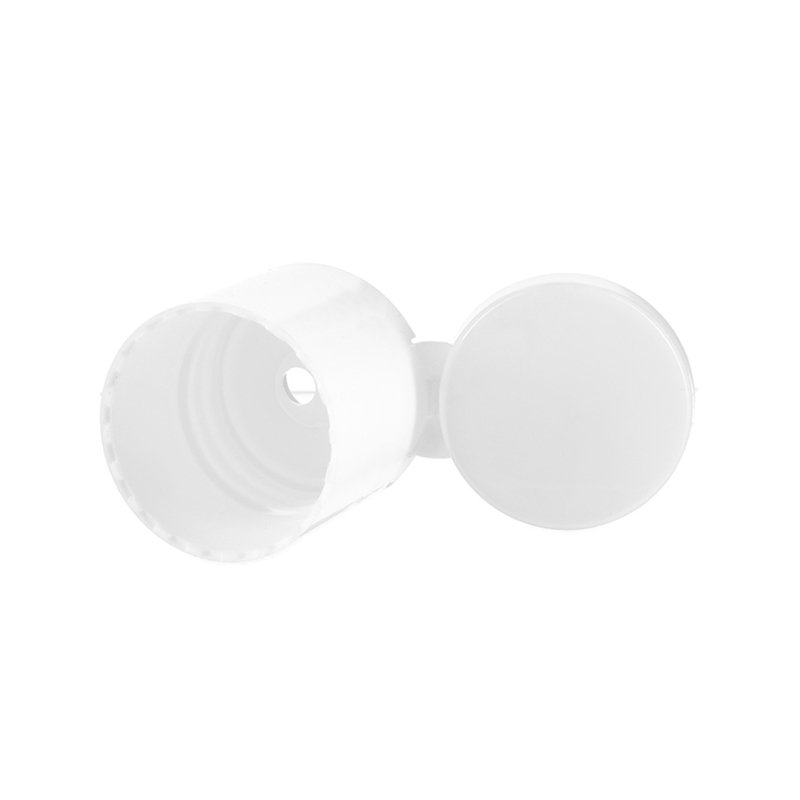 28/415 White PP Plastic Smooth Flip Top Cap - Image 3