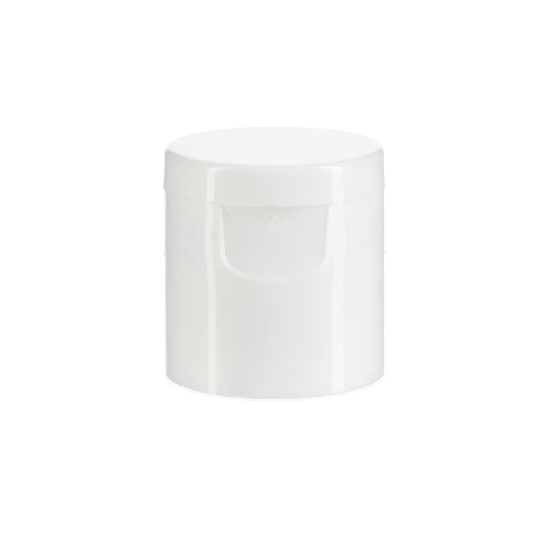 28/415 White PP Plastic Smooth Flip Top Cap - Image 2