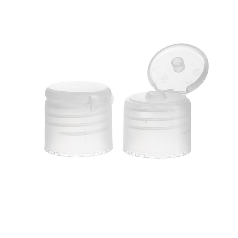 28/415 Clear PP Plastic Smooth Flip Top Cap