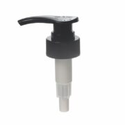 32/410 Black/White PP Ribbed Twist Lock Down Lotion Pump