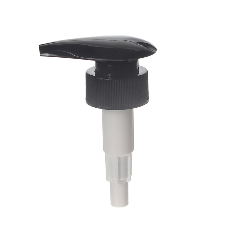 32/410 Black/White PP Ribbed Twist Lock Down Lotion Pump