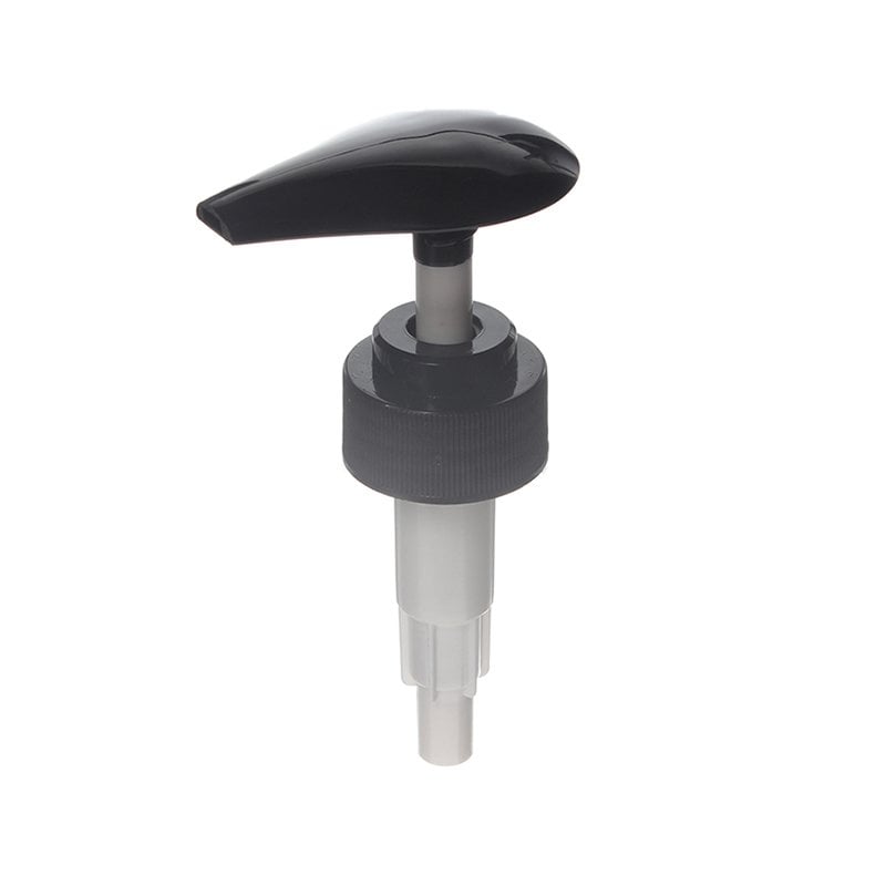 32/410 Black/White PP Ribbed Twist Lock Down Lotion Pump - Image 2