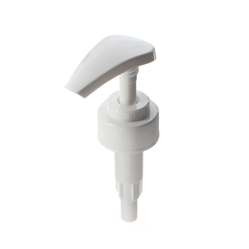 32/410 White PP Ribbed Twist Lock Down Lotion Pump - Image 2