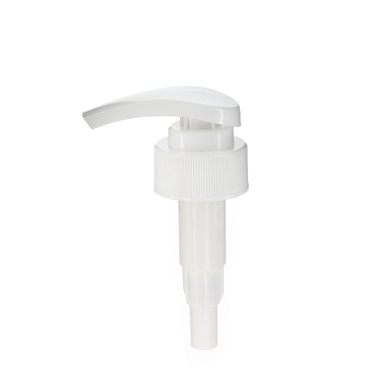 32/410 White PP Ribbed Twist Lock Down Lotion Pump
