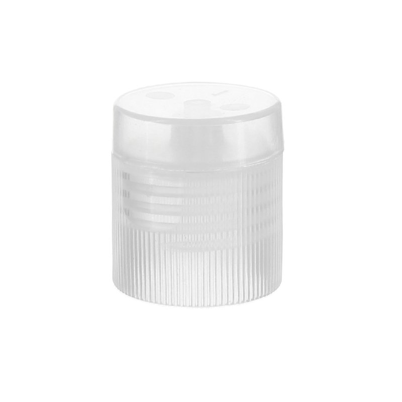 15-415 Transparent Plastic Ribbed Flip Top Cap FG60L01 (6)
