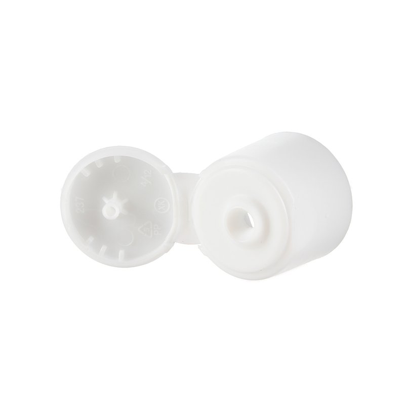 20-410 White Plastic Smooth Flip Top Cap FG25G03 (3)