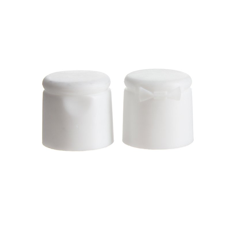 20-410 White Plastic Smooth Flip Top Cap FG25G03 (6)