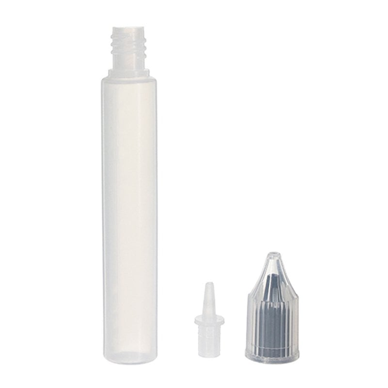 15mL Natural LDPE Plastic Slim Cylinder CRC E-Liquid Bottle with 11/415 Neck - Image 3