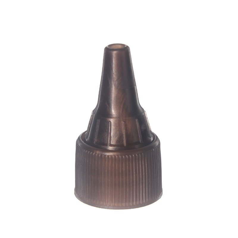 20-410 Brown PP Plastic Ribbed Spout Cap TL25L02 (1)