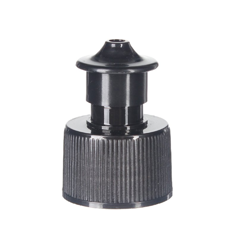 24-410 Black PP Plastic Ribbed Push Pull Cap TL65L02 (4)