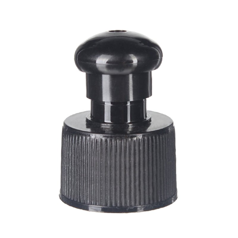 24-410 Black PP Plastic Ribbed Push Pull Cap TL65L03(2)