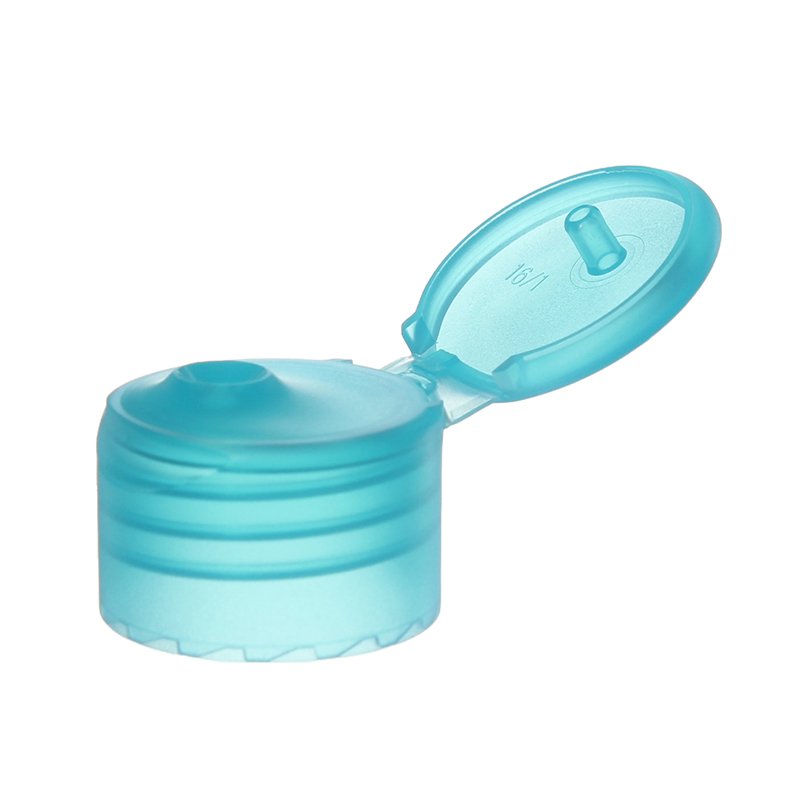 24-410 Blue PP Plastic Smooth Flip Top Cap FG65G09 (3)