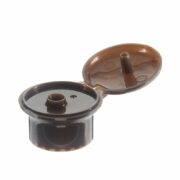 24-410 Brown PP Plastic Smooth Flip Top Cap FG25M01 (3)