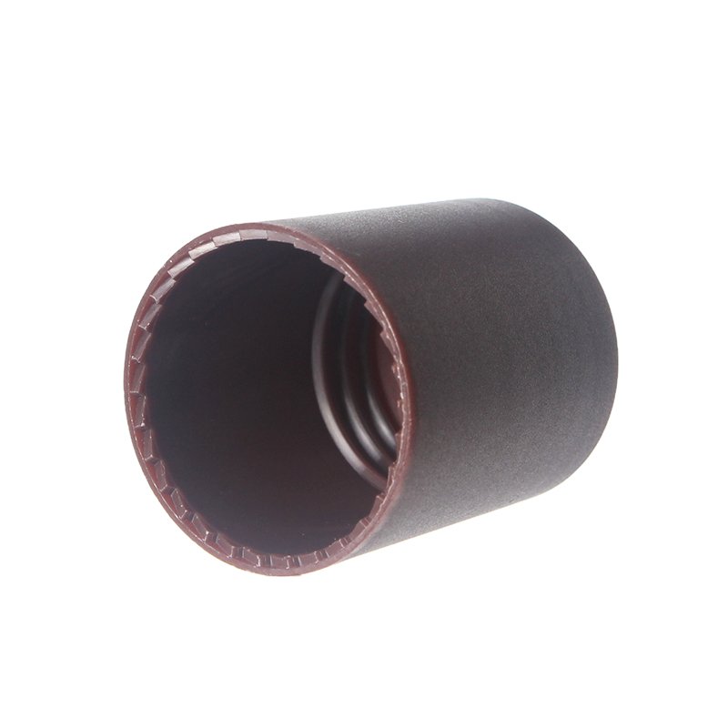 24mm 24-415 Brown PP Plastic Smooth Plain Screw Cap XG60G03 (1)