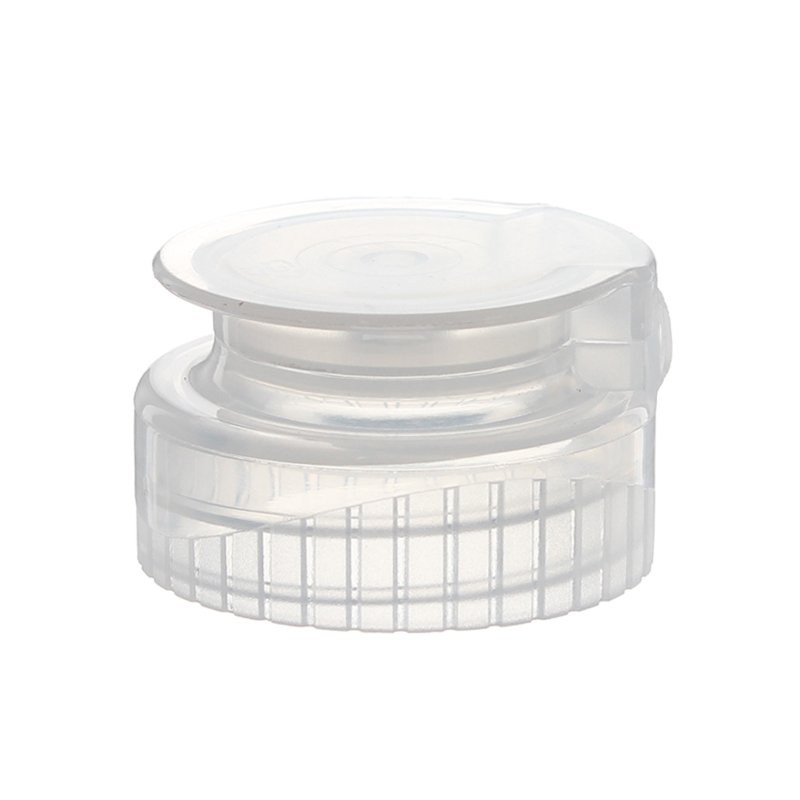 28-400 Clear PP Plastic Ribbed Flip Top Cap FG04XF01 (1)