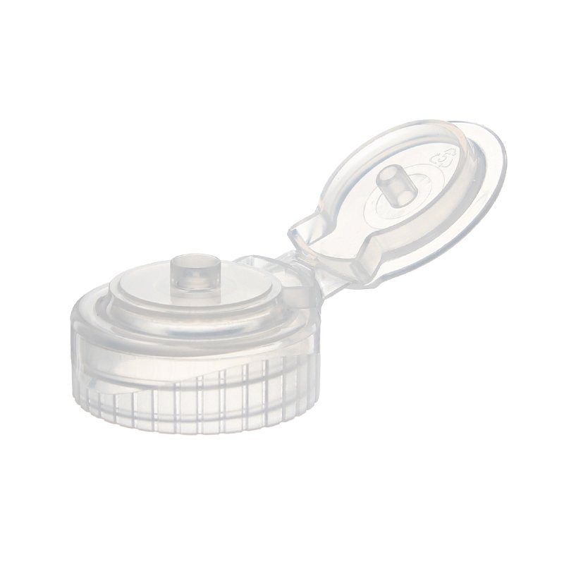 28-400 Clear PP Plastic Ribbed Flip Top Cap FG04XF01 (3)