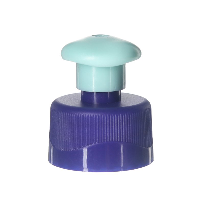 28-410 Blue-Green PP Plastic Smooth Push Pull Cap TL05G03 (1)