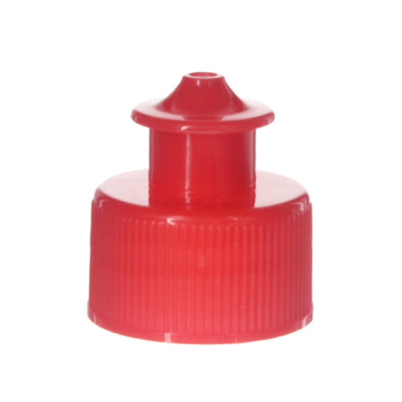 28-410 Red PP Plastic Ribbed Push Pull Cap TL05L03 (2)