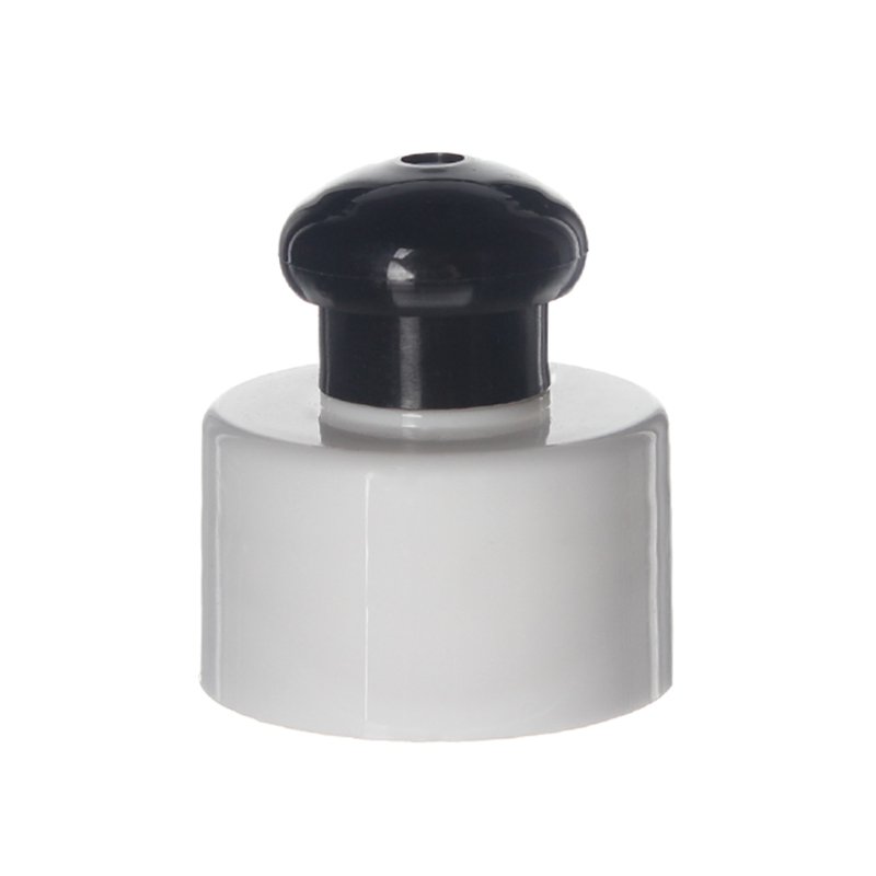 28-410 White-Black PP Plastic Smooth Push Pull Cap TL05G01 (2)