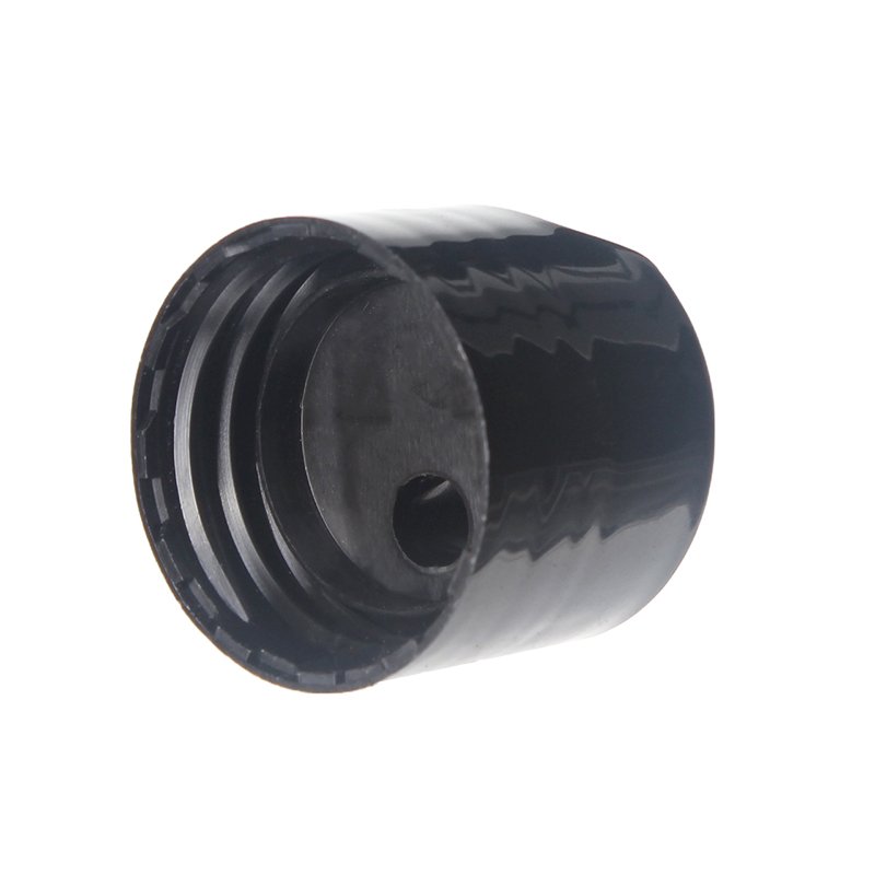 28mm 28-400 Black PP Plastic Smooth Disc Top Cap QG04G01 (1)