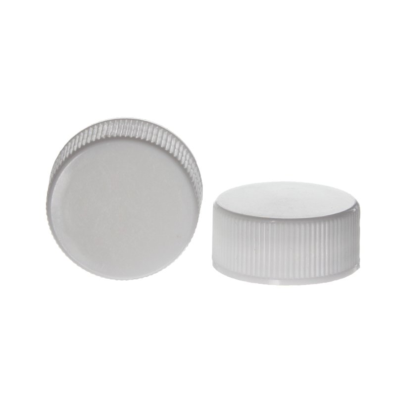28mm 28-400 White PP Plastic Ribbed Screw Cap with PE Foam Liner XG04L01 (1)