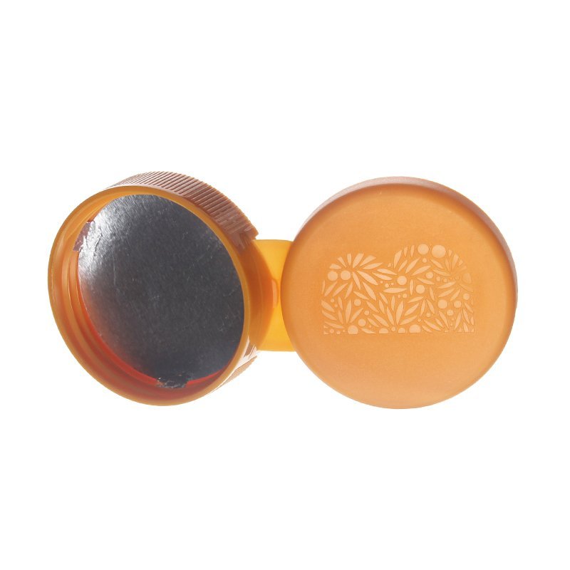 36-400 Yellow PP Plastic Ribbed Flip Top Cap with Heat Induction Liner FX94XF01 (1)
