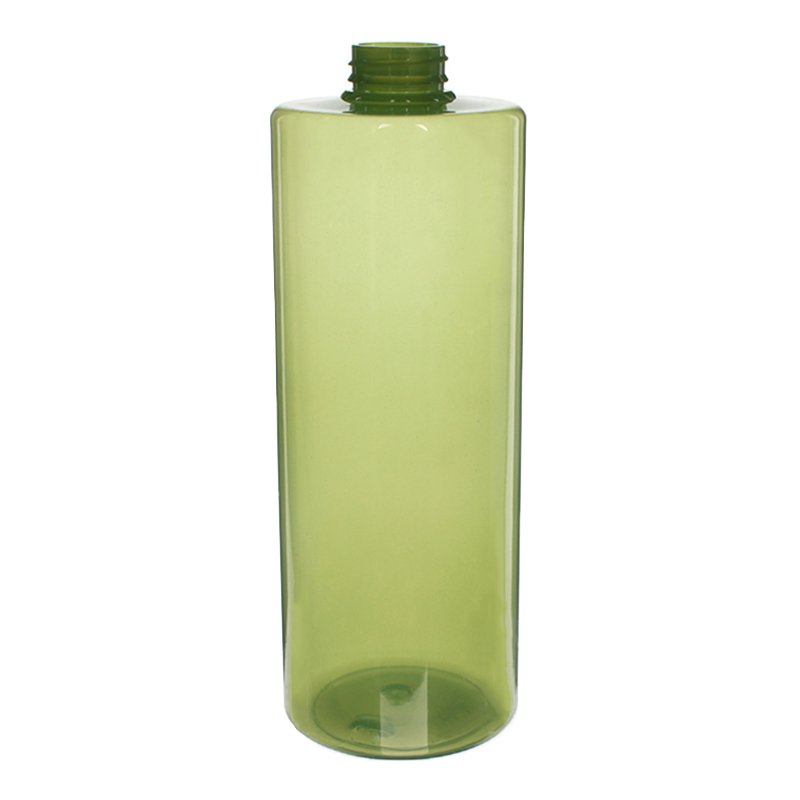 1000ml Green PET Plastic Cylinder Bottles 011000YP55M (1)