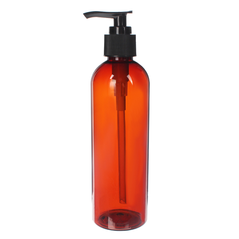 250ml Amber PET Plastic Boston Round Bottle 01250YY65M (2)