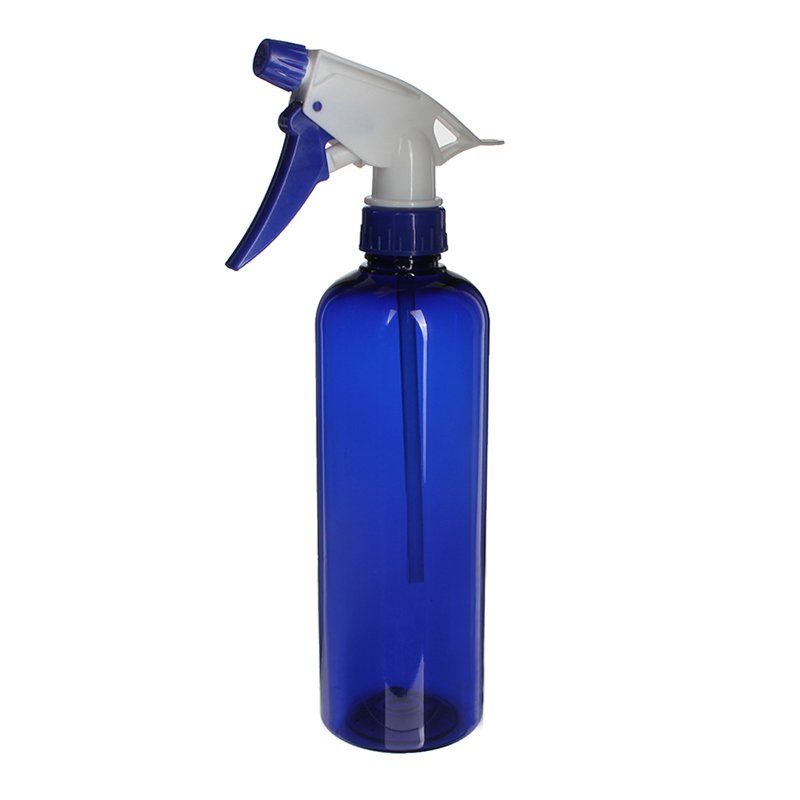 500ml Blue-Clear PET Plastic Boston Round Bottles 01500-1YY05M(4)