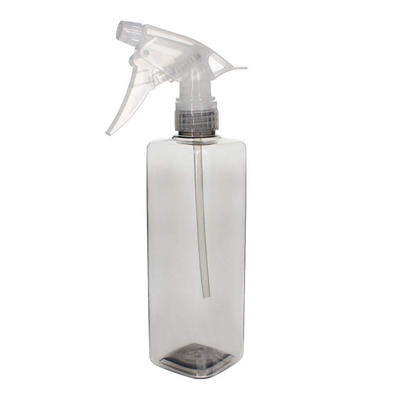 500ml Clear-Black PET Plastic Squar Bottles 01500FF05M (5)