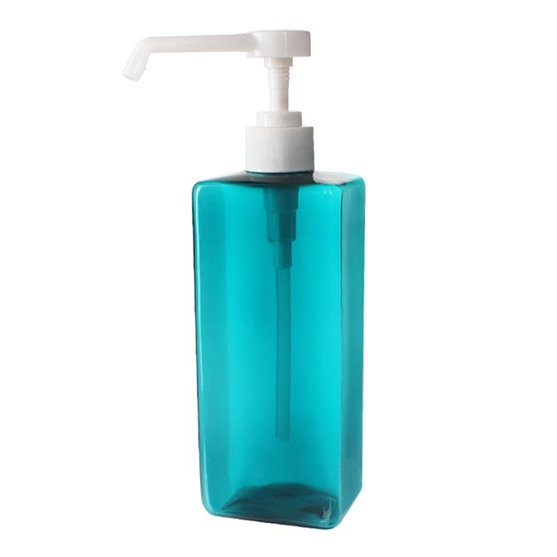 500ml Green PET Plastic Square Bottles 01500FB05M (2)