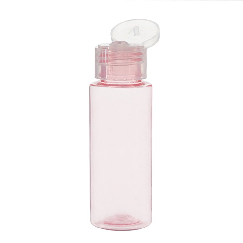 60ml/2 oz Pink PET Plastic Cylinder Bottle with 24/410 Neck - Image 3