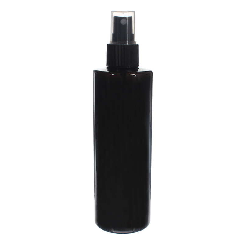 250ml Black PET Plastic Cylinder Bottle 01250P65M (2)