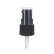 Black Cream Treatment Pump, 20-410, Ribbed, Clear Hood, Black, 0.25ml Output